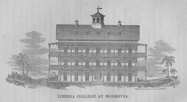Liberia College at Monrovia., 1863. Creator: Richer Russell.