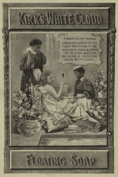 Kirk's White Cloud floating soap, 1898-02. Creator: Unknown.