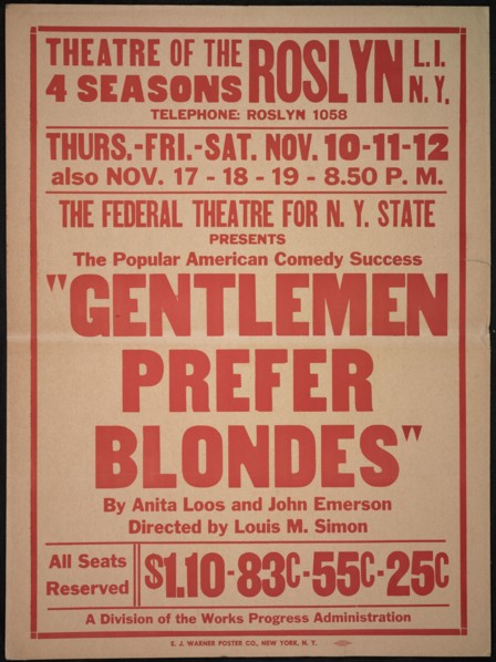 Gentlemen Prefer Blondes, Roslyn, NY, 1938. Creator: Unknown.