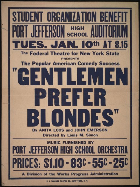 Gentlemen Prefer Blondes, Roslyn, NY, 1938. Creator: Unknown.