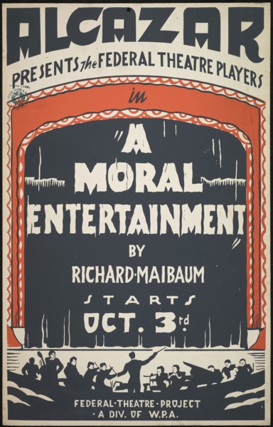 A Moral Entertainment, San Francisco, 1938. Creator: Unknown.