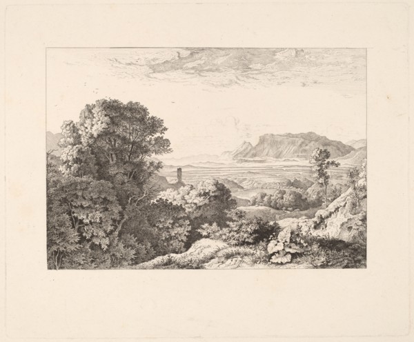 View of the Castle of Olevano, 1829. Creator: Ludwig Richter.