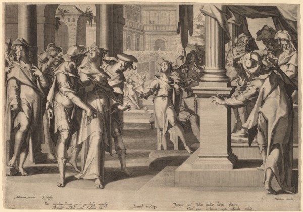 Suzannah before Daniel, 1606. Creator: Willem van Swanenburg.
