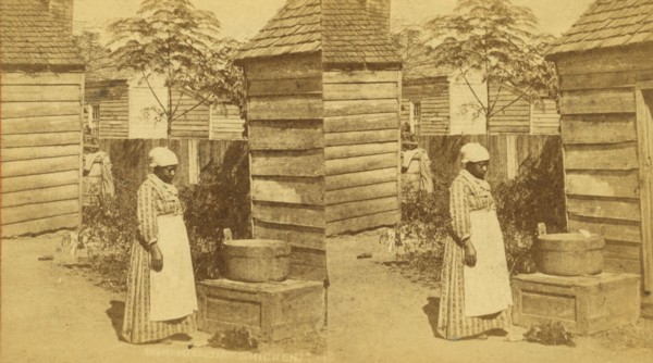 Woman with wash tub, (1868-1900?). Creator: O. Pierre Havens.