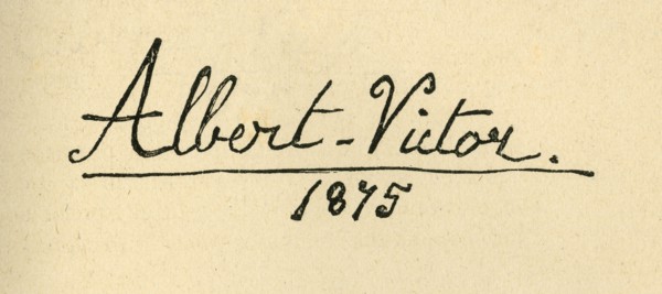 'Albert Victor, 1875 - Signature', (c1897). Creator: Unknown.