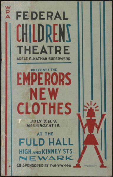 The Emperor's New Clothes, Newark, NJ, 1937. Creator: Unknown.
