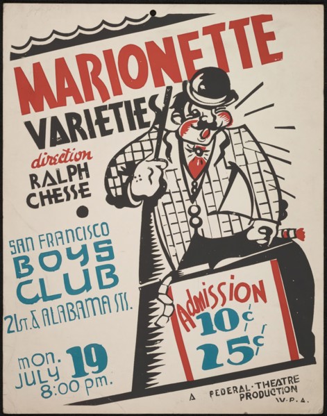 Marionette Varieties, San Francisco, [193-]. Creator: Unknown.