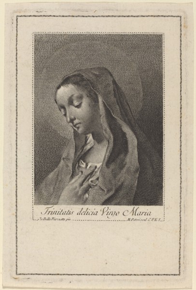 Trinitatis delicia Virgo Maria. Creator: Marco Alvise Pitteri.