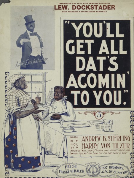 'You'll get all dat's acomin' to you', 1898. Creator: F. J. F.