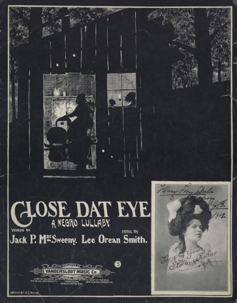'Close dat eye (a negro lullaby)', 1901. Creator: A. J. Dewey.