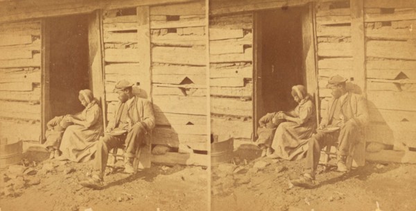 A cabin door on Sunday morning, c1850-c1930. Creator: Unknown.