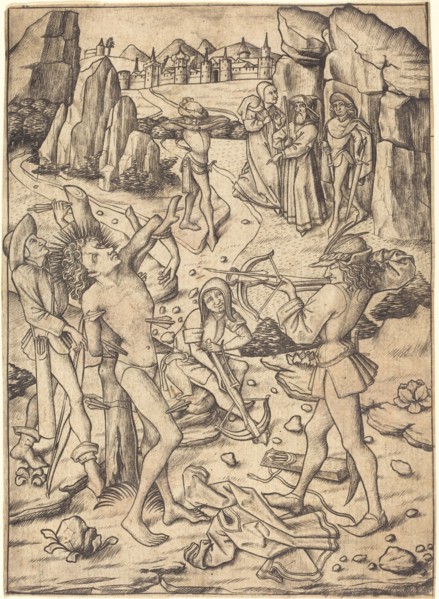 Martyrdom of Saint Sebastian, c. 1450/1460. Creator: Master ES.