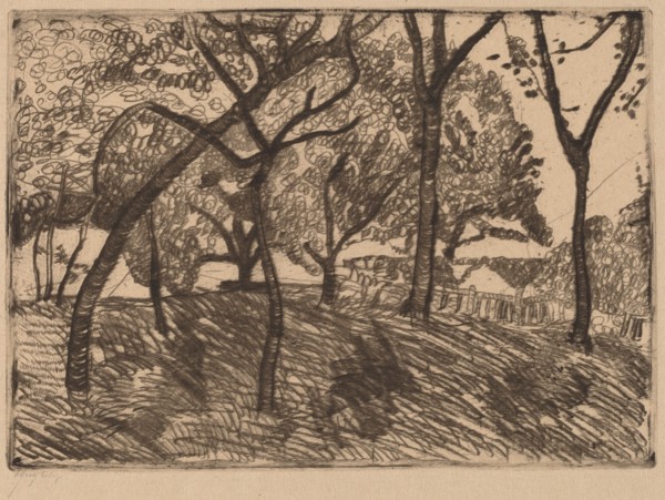 Landscape with Trees, c. 1902. Creator: Paula Modersohn-Becker.