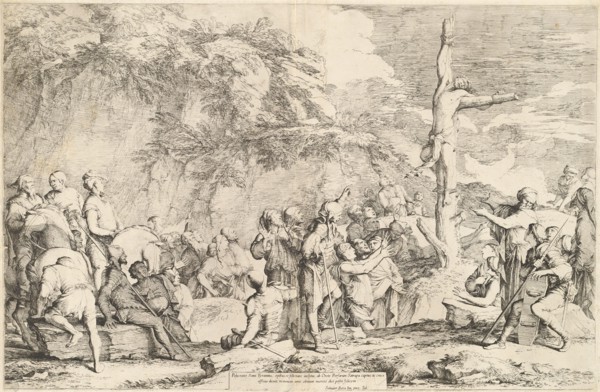 The Crucifixion of Polycrates, c. 1662. Creator: Salvator Rosa.
