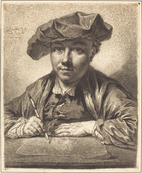 Self-Portrait, Drawing, 1752. Creator: Georg Friedrich Schmidt.