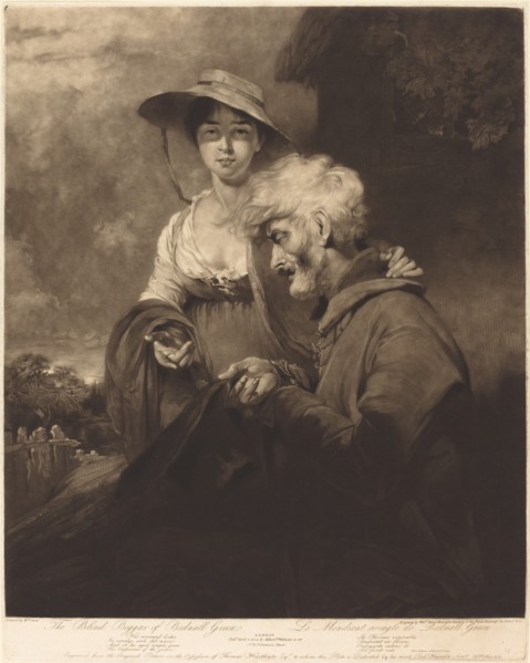The Blind Beggar of Bednall Green, 1804. Creator: William Ward.