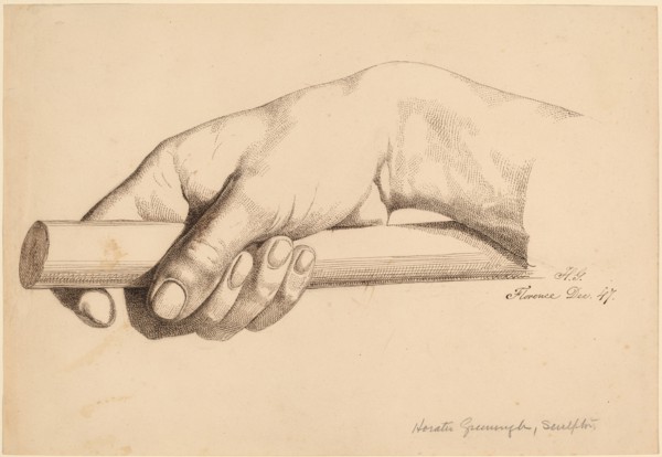 Right Hand Holding Short Rod, 1847. Creator: Horatio Greenough.
