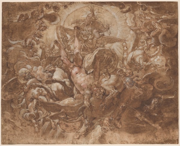 The Fall of Phaeton, c. 1591. Creator: Joseph Heintz the Elder.