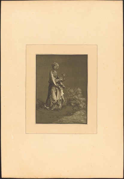 Saint Barbara, published 1782. Creator: Johann Gottlieb Prestel.