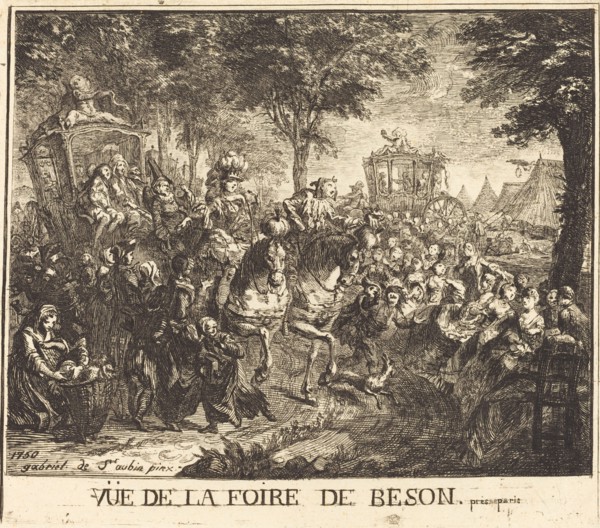 Vue de la foire de Beson, 1750. Creator: Gabriel de Saint-Aubin.