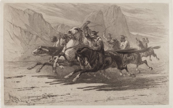 Rough Sport in the Yosemite, 1886. Creator: James David Smillie.