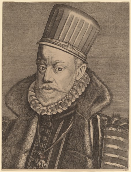Phillip II of Spain, possibly 1585. Creator: Hieronymous Wierix.