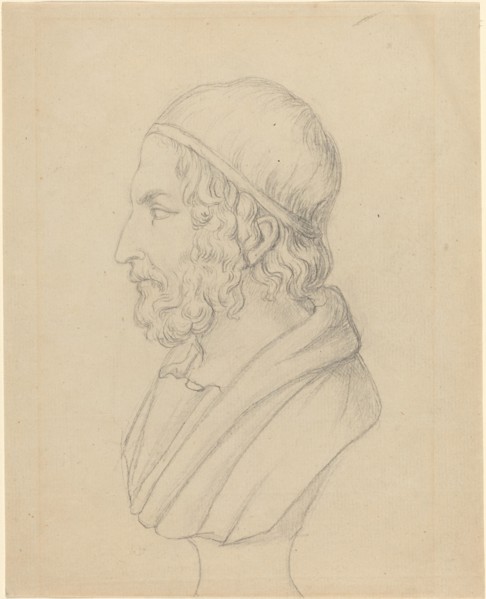 Classical Portrait Bust of a Bearded Man. Creator: John Flaxman.