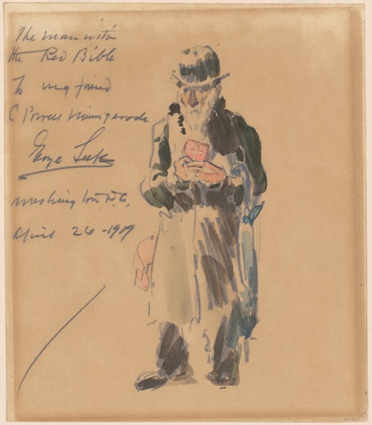 The Man with the Red Bible, 1919. Creator: George Benjamin Luks.