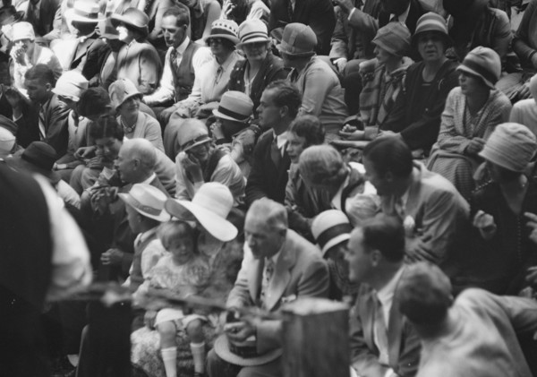 Moore, George Gordon, barbecue, 1927 Aug. Creator: Arnold Genthe.