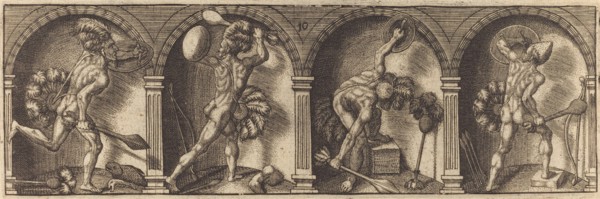 Les divers pourtraicts et figures X, c. 1600. Creator: Master AD.