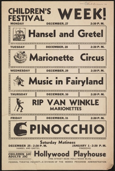 Children's Festival Week, Los Angeles, CA, 1937. Creator: Unknown.