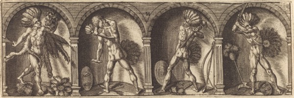 Les divers pourtraicts et figures XI, c. 1600. Creator: Master AD.