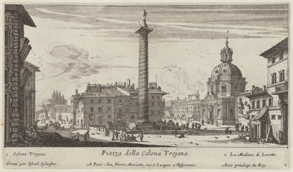 Piazza della Colona Trojana, 1640-1660. Creator: Israel Silvestre.