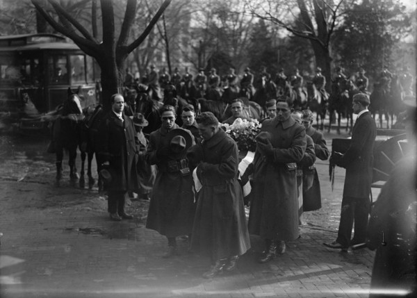 Funeral of Augustus Peabody Gardner, 1918. Creator: Harris & Ewing.
