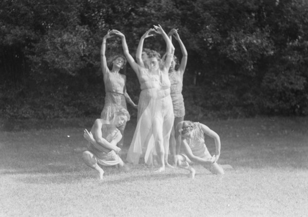 Elizabeth Duncan dancers and children, 1941 Creator: Arnold Genthe.