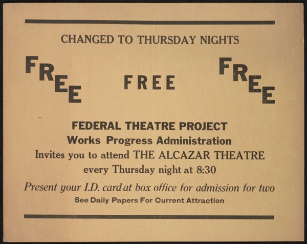 Theatre poster, Los Angeles, Los Angeles, [193-]. Creator: Unknown.