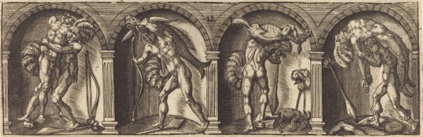 Les divers pourtraicts et figures XII, c. 1600. Creator: Master AD.