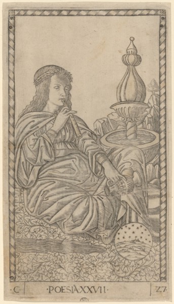Poesia (Poetry), c. 1465. Creator: Master of the E-Series Tarocchi.