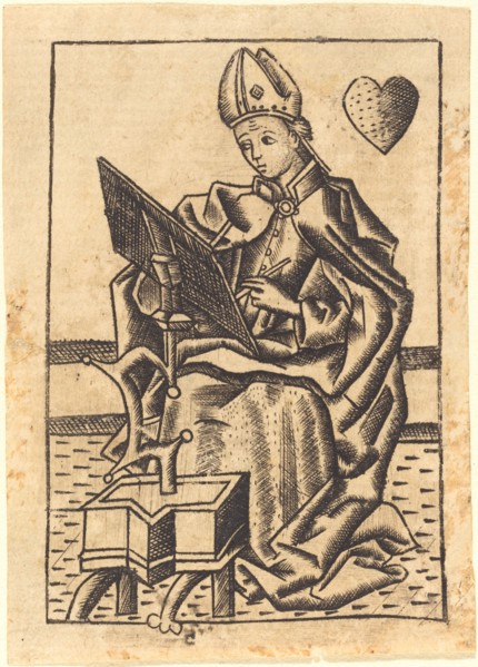 Saint Augustine, c. 1450/1460. Creator: Master with the Banderoles.
