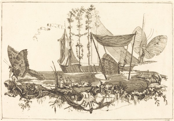 Le Bain, in or after 1756. Creator: Charles-Germain de Saint-Aubin.