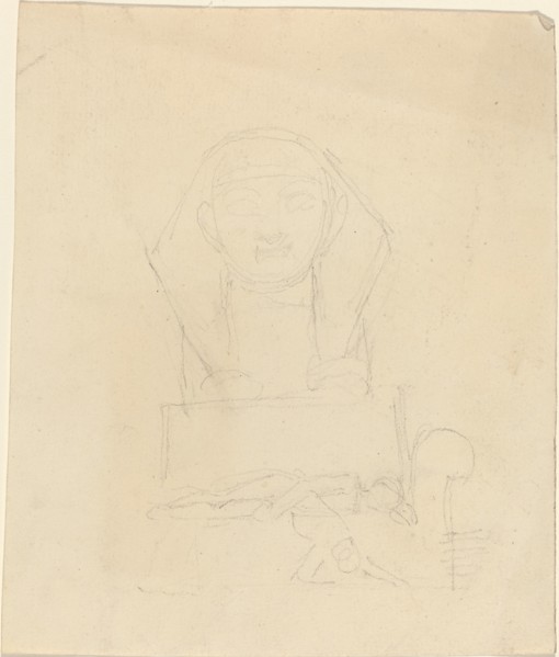 Sphinx with Reclining Figures in Foreground. Creator: John Flaxman.