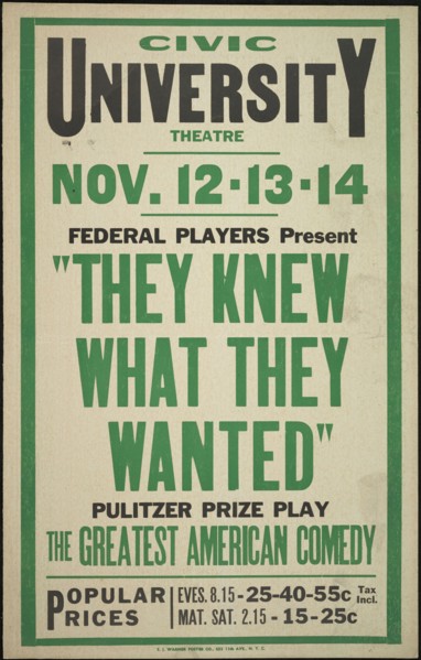 They Knew What They Wanted, Syracuse, NY, [1930s]. Creator: Unknown.