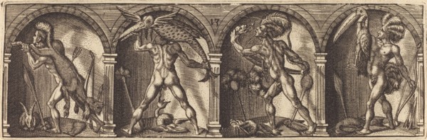 Les divers pourtraicts et figures XIII, c. 1600. Creator: Master AD.