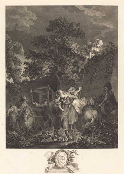 L'enlevement nocturne, 1780. Night Abuction. Creator: Nicolas Ponce.