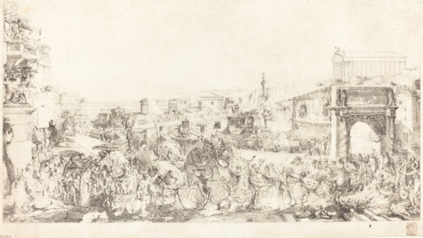 Triomphe de Pompee dans Rome, 1775. Creator: Gabriel de Saint-Aubin.