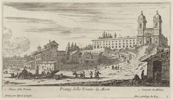 Piazza della Trinita de Monti, 1640-1660. Creator: Israel Silvestre.