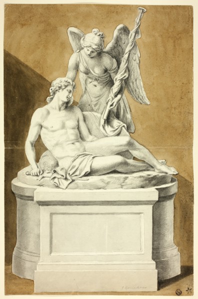 Monument with Dead Warrior and Angel, n.d. Creator: Joseph Nollekens.