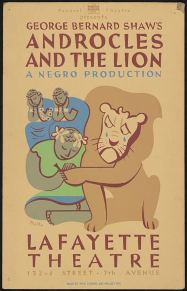 Androcles and the Lion (duplicate), New York, 1938. Creator: Unknown.