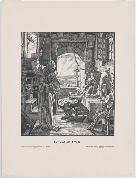 Der Tod als Freund (Death as a Friend), 1851. Creator: Alfred Rethel.