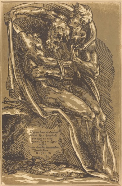 A Naked Man, Seated, with His Hands Tied, 1782. Creator: John Skippe.